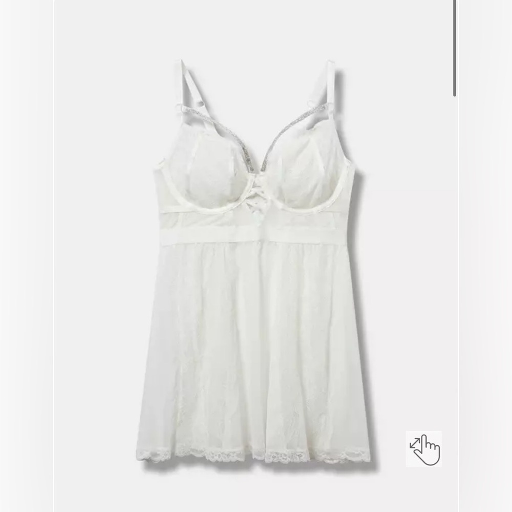 Torrid White Lace Chemise